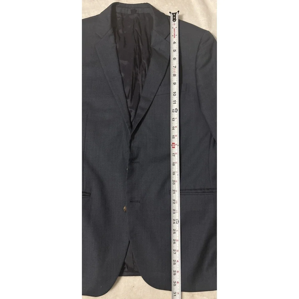 J.Crew Thompson 40R Blue 100% Wool Two Button Sport Coat Blazer